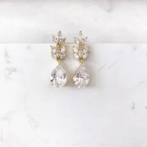 Aros Cristal Gold con Circón