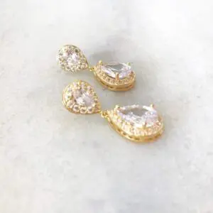 Aros Cristal Circón Gold